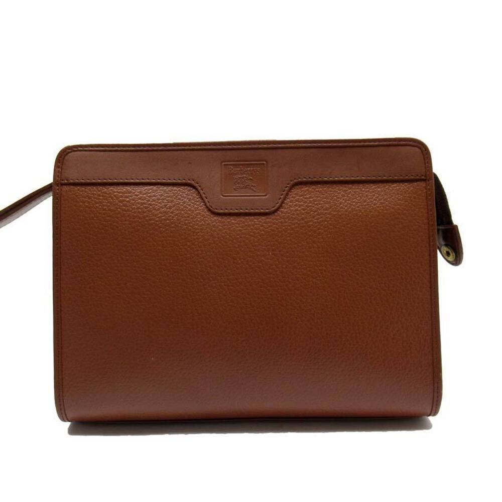 Burberry clutch bag brown leather classic favorite